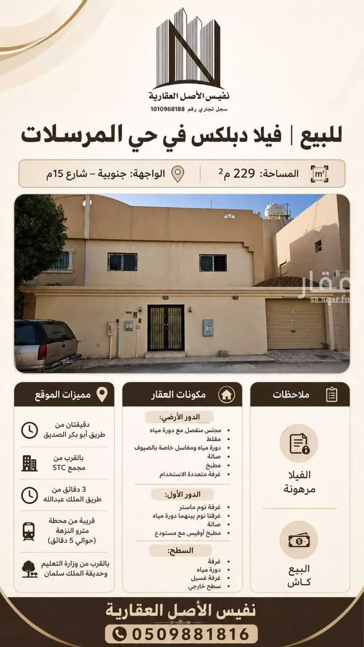 Villa for Sale in Riyadh Al Mursalat