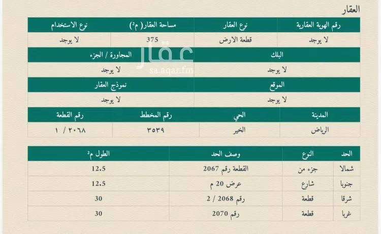 Land for Sale in Riyadh Banban