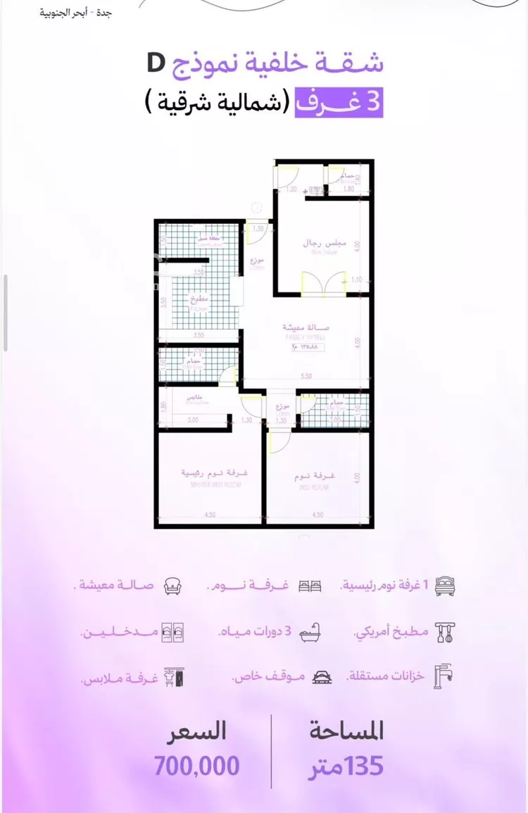 شقة للبيع في حي أبحر الجنوبية, مدينة جدة, منطقة مكة المكرمة صورة 2