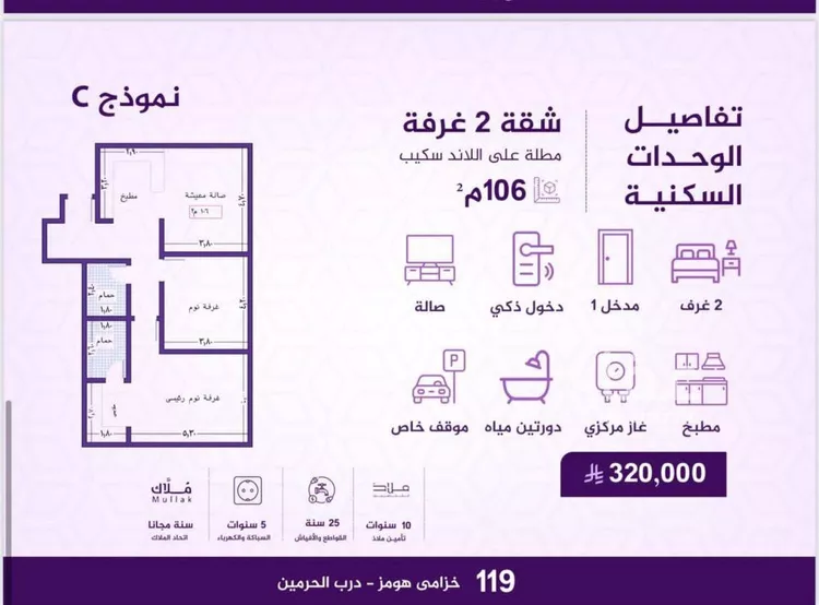 شقة للبيع في شارع طريق الملك عبدالله, حي الفيحاء, مدينة جدة, منطقة مكة المكرمة صورة 3