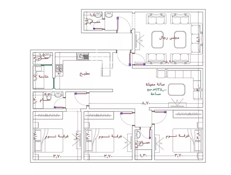 شقة للبيع في شارع شمس الدين البابلي, حي الربوة, مدينة جدة, منطقة مكة المكرمة