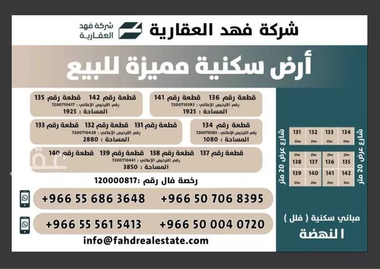 أرض للبيع في شارع إبراهيم الرشودي, حي النهضة, مدينة الرياض, منطقة الرياض صورة 5