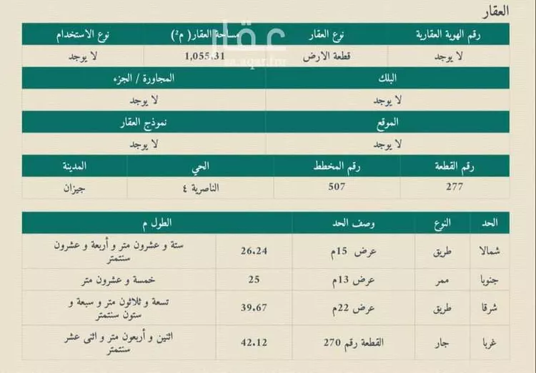 أرض للبيع في الشواجرة ، ابو عريش