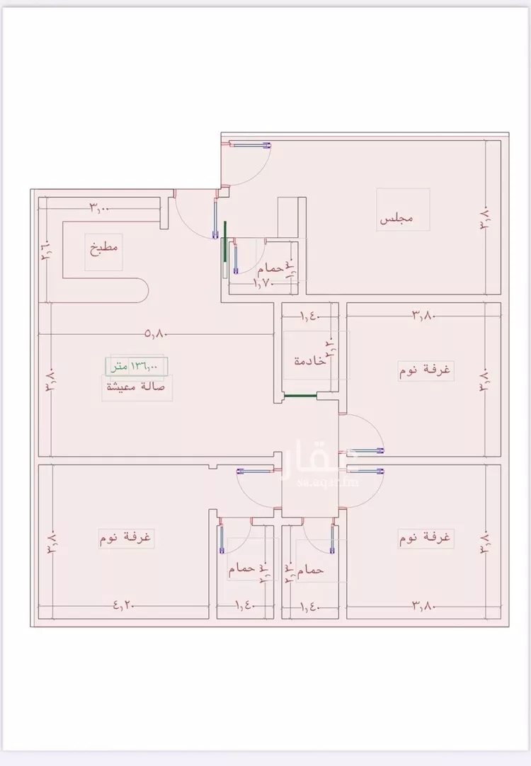 شقة للبيع في شارع السامر, حي الواحة, مدينة جدة, منطقة مكة المكرمة
