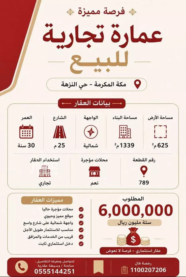 عمارة للبيع في شارع مستشفى الرفيع, حي النزهة, مدينة مكة المكرمة, منطقة مكة المكرمة صورة 2