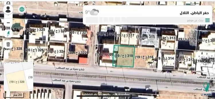 أرض للبيع في شارع حمزة بن عبدالمطلب, حي التلال, مدينة حفر الباطن, المنطقة الشرقية