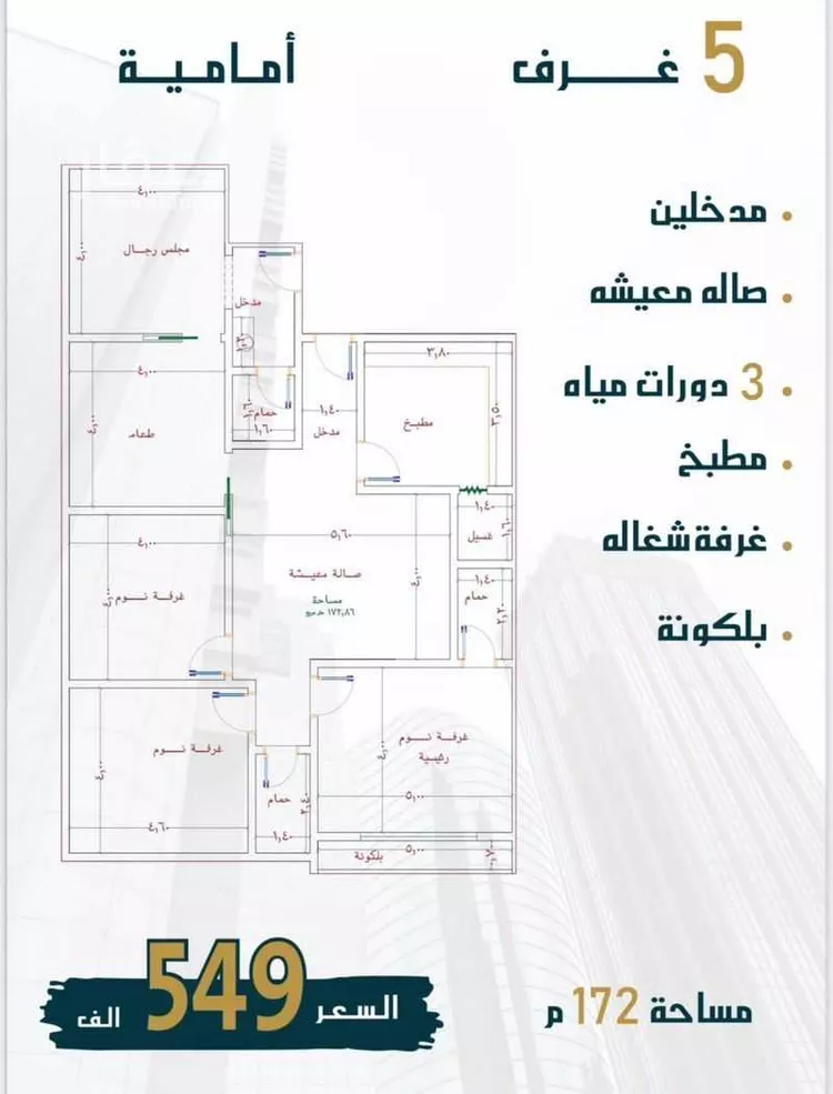 شقة للبيع في شارع الامير عبدالمجيد, حي الصواري, مدينة جدة, منطقة مكة المكرمة صورة 2