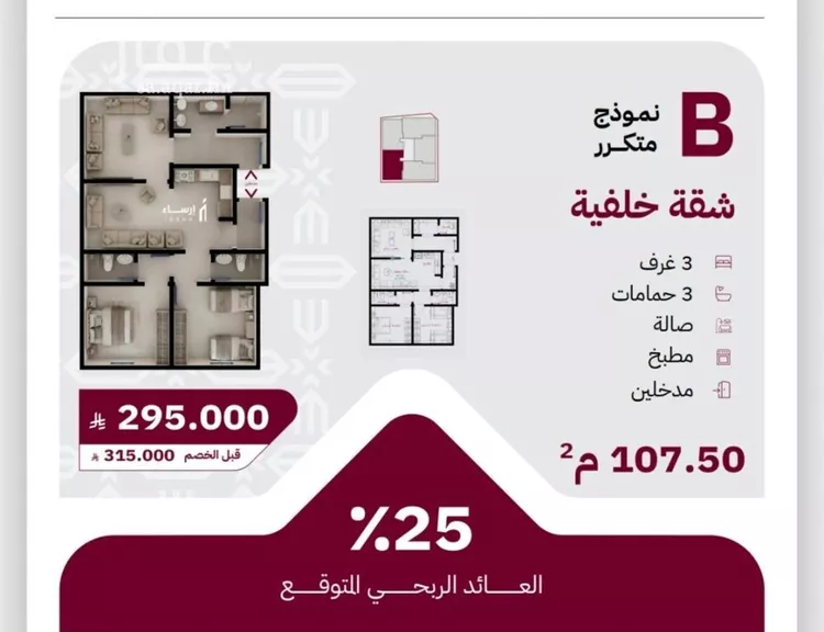 شقة للبيع في شارع عثمان ابن عوف, حي الريان, مدينة جدة, منطقة مكة المكرمة صورة 2