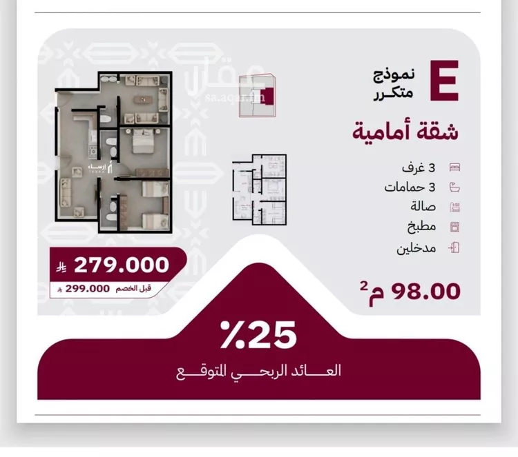 شقة للبيع في شارع عثمان ابن عوف, حي الريان, مدينة جدة, منطقة مكة المكرمة صورة 3