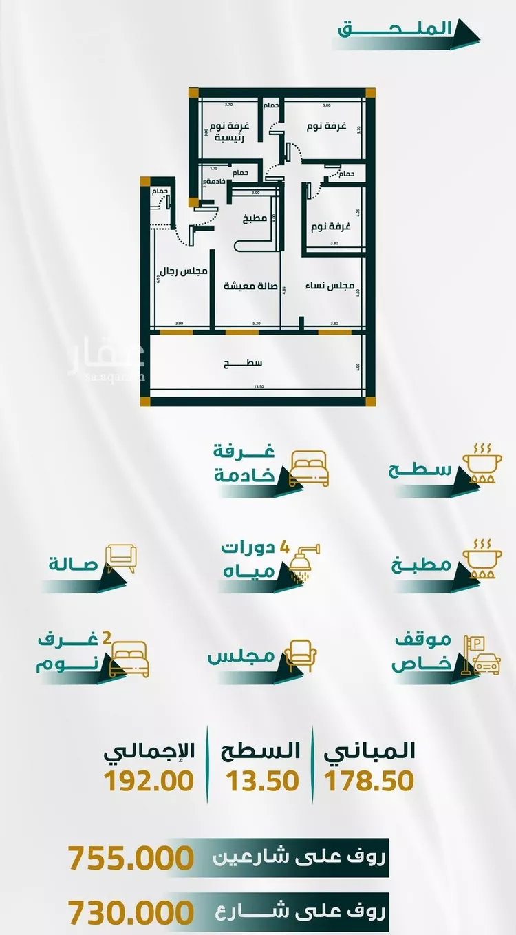 شقة للبيع في شارع ابو ذر الغفاري, حي الفيحاء, مدينة جدة, منطقة مكة المكرمة صورة 4