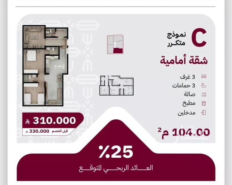 شقة للبيع في شارع عثمان ابن عوف, حي الريان, مدينة جدة, منطقة مكة المكرمة صورة 5