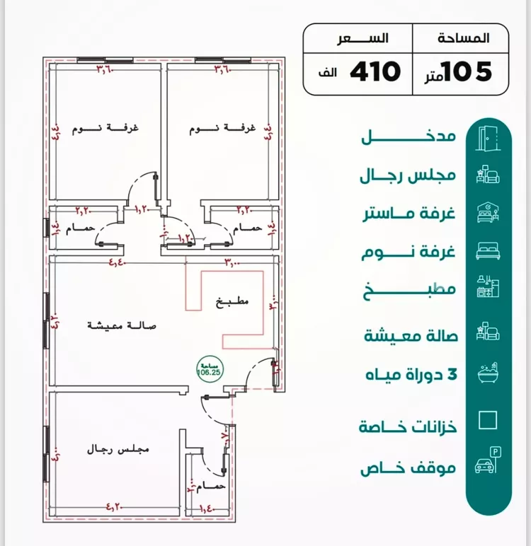 شقة للبيع في شارع عمر ابو زرعه فرعي, حي النزهة, مدينة جدة, منطقة مكة المكرمة 2