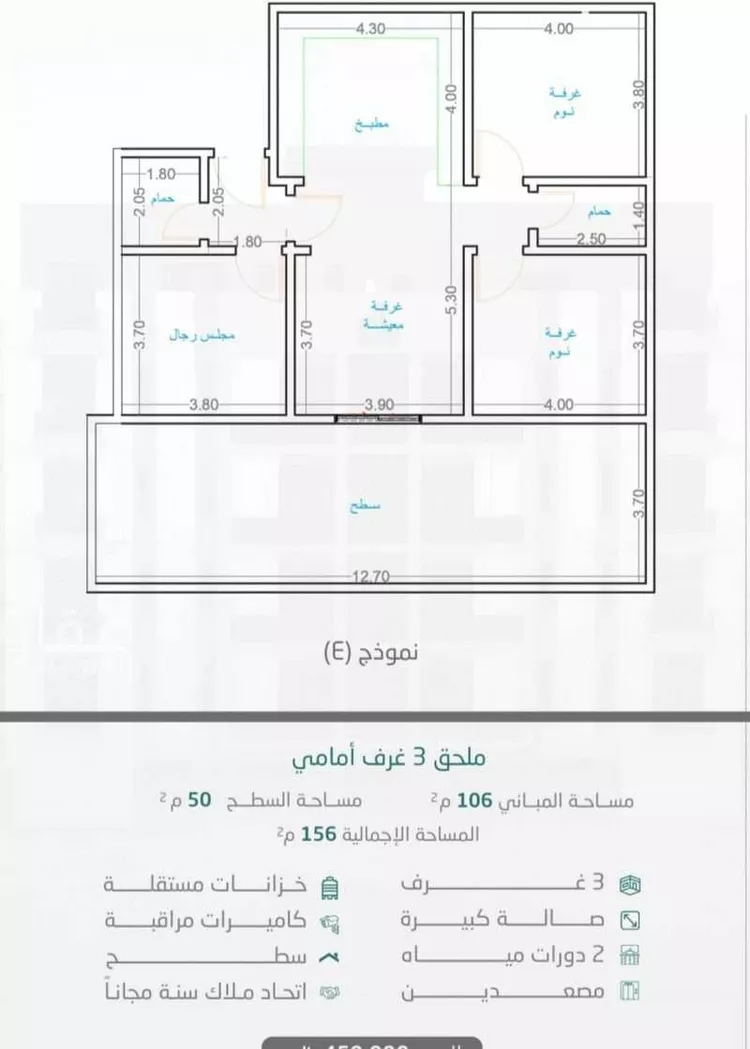 شقة للبيع في شارع النبأ, حي حكومي1, مدينة جدة, منطقة مكة المكرمة صورة 2