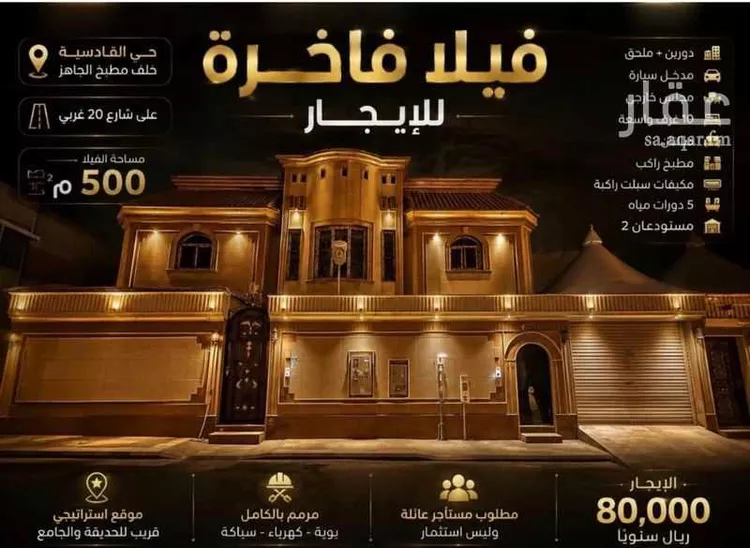 Villa for Rent in Riyadh Al Qadisiyah