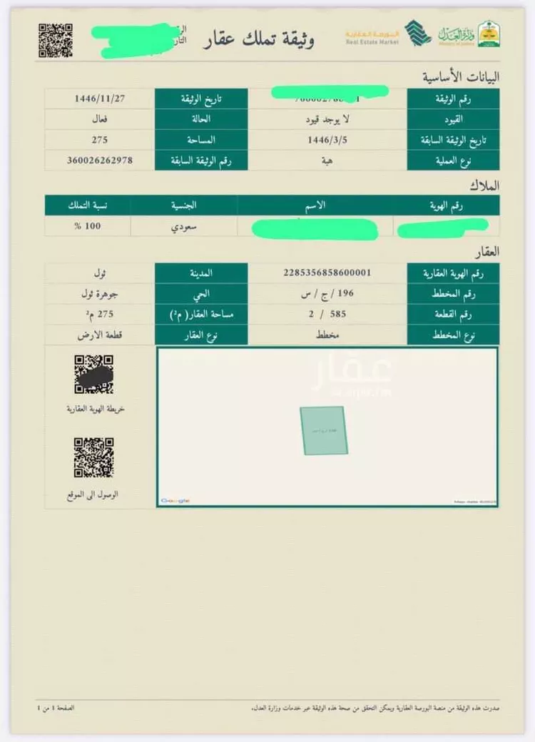 أرض للبيع في حي جوهرة ثول, مدينة ثول, منطقة مكة المكرمة صورة 2