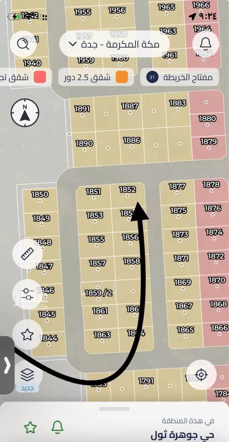 أرض للبيع في حي جوهرة ثول, مدينة ثول, منطقة مكة المكرمة صورة 2