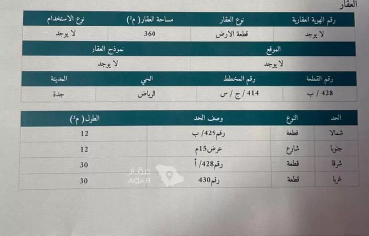أرض للبيع في شارع الذيبيه, حي الرياض, مدينة جدة, منطقة مكة المكرمة 2