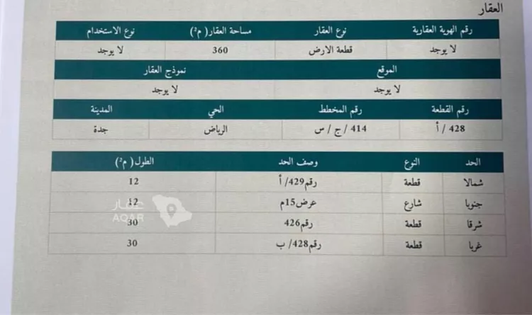 أرض للبيع في شارع الذيبيه, حي الرياض, مدينة جدة, منطقة مكة المكرمة 2