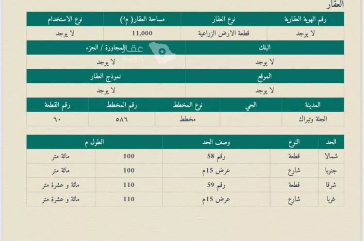 Land for Sale in Al Quwaiiyah Al Muruj