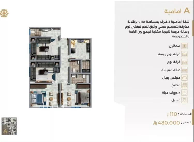 شقة للبيع في شارع احمد بن عمر القرطبي ، حي النعيم ، جدة ، جدة