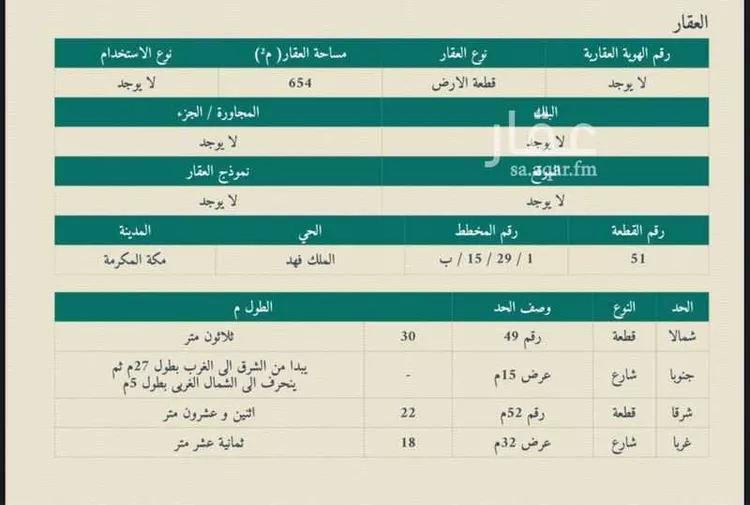 أرض للبيع في شارع 7131862, حي الملك فهد, مدينة مكه المكرمه, منطقة مكة المكرمة