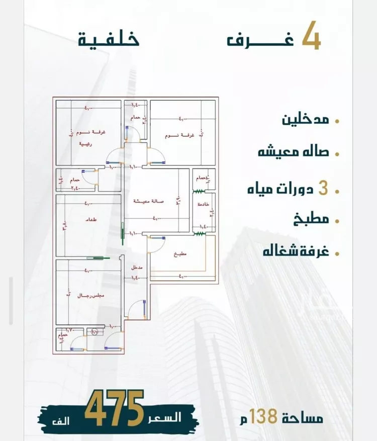 شقة للبيع في شارع الامير عبدالمجيد, حي الصواري, مدينة جدة, منطقة مكة المكرمة صورة 2