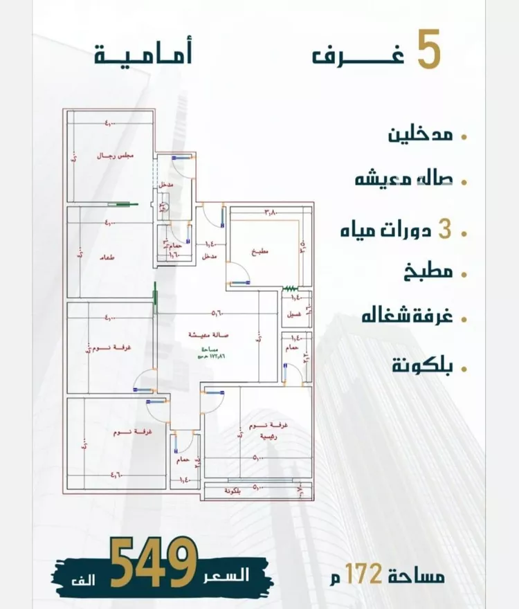 شقة للبيع في شارع الامير عبدالمجيد, حي الصواري, مدينة جدة, منطقة مكة المكرمة