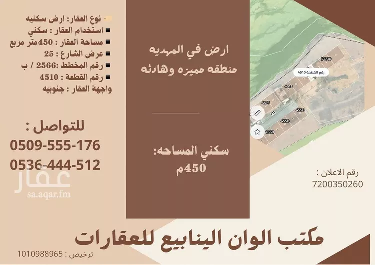 أرض للبيع في شارع عثمان بن سليمان, حي المهدية, مدينة الرياض, منطقة الرياض صورة 2