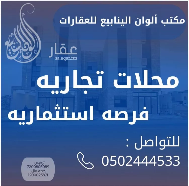 محل للإيجار في شارع أحمد بن نبهان الحافظ, حي المهدية, مدينة الرياض, منطقة الرياض