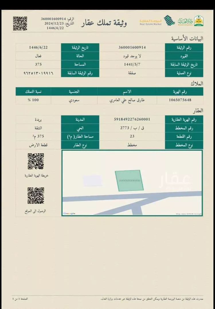 Land for Sale in Buraydah Ash Shiqah