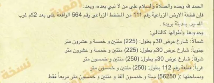 مزرعة للبيع في شارع طريق, حي اللسيب, مدينة بريده, منطقة القصيم صورة 2