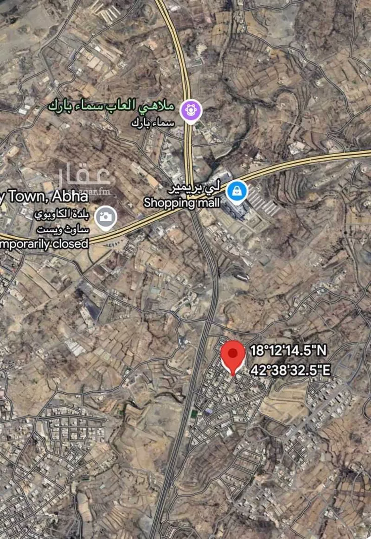 أرض للبيع في شارع الهداج, حي الياقوت, مدينة أبها, منطقة عسير