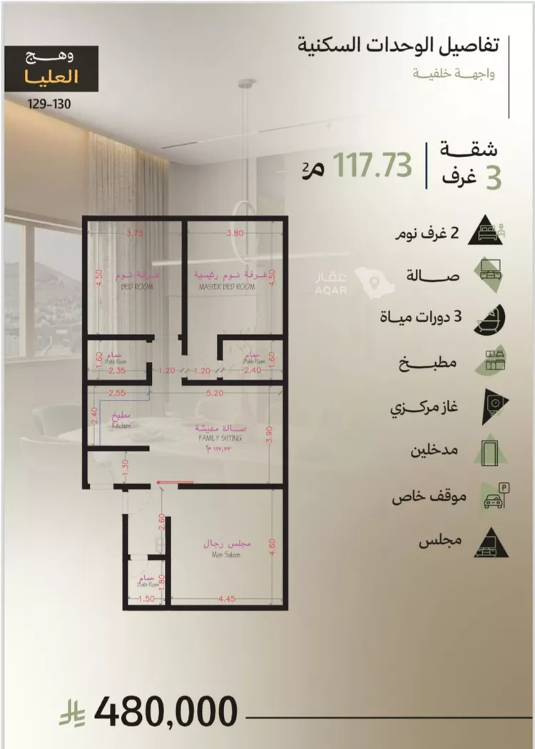 شقة للبيع في حي أبحر الجنوبية, مدينة جدة, منطقة مكة المكرمة 4