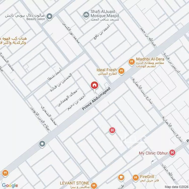 أرض للإيجار في شارع الامير عبدالمجيد, حي الياقوت, مدينة جدة, منطقة مكة المكرمة