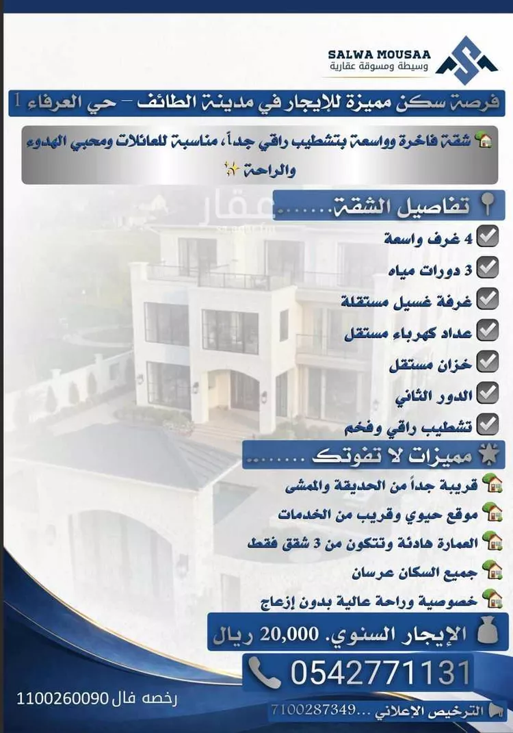 Apartment for Rent in Taif Jubrah