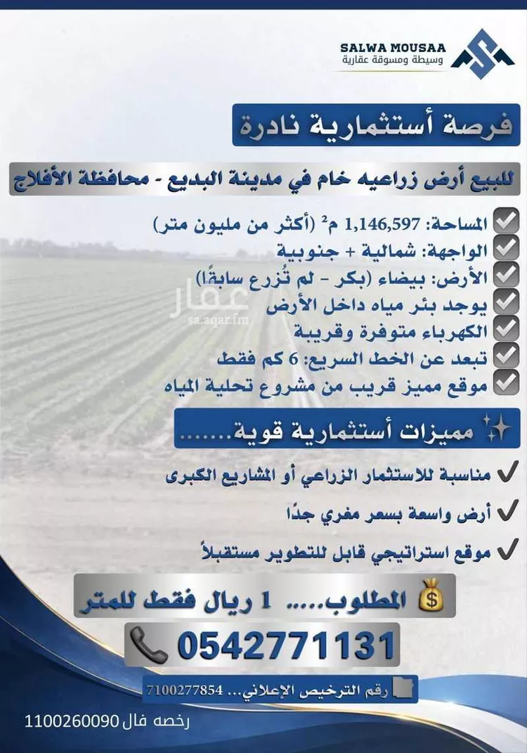 Farm for Sale in Howtat Bani Tamim Howtat Bani Tamim