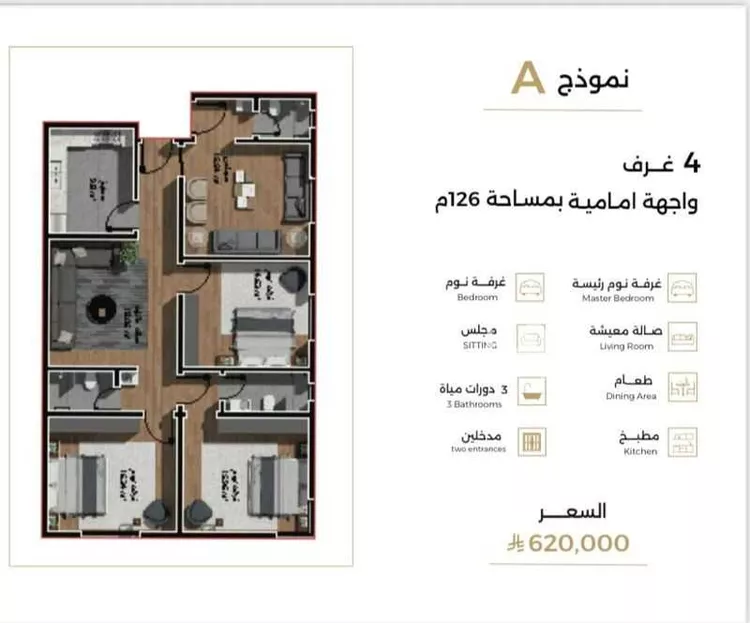 شقة للبيع في شارع ابن مطاهر, حي السلامة, مدينة جدة, منطقة مكة المكرمة صورة 3