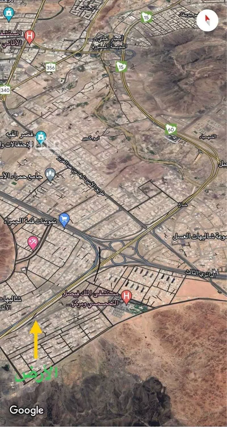 أرض للبيع في شارع طريق المدينة - ينبع, حي المدينة الصناعية, مدينة المدينة المنورة, منطقة المدينة المنورة صورة 2