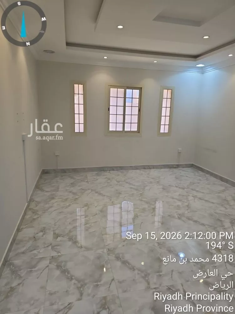 شقة للإيجار في شارع الملك عبدالعزيز ابن عبدالرحمن سعود الفرعي, حي العارض, مدينة الرياض, منطقة الرياض