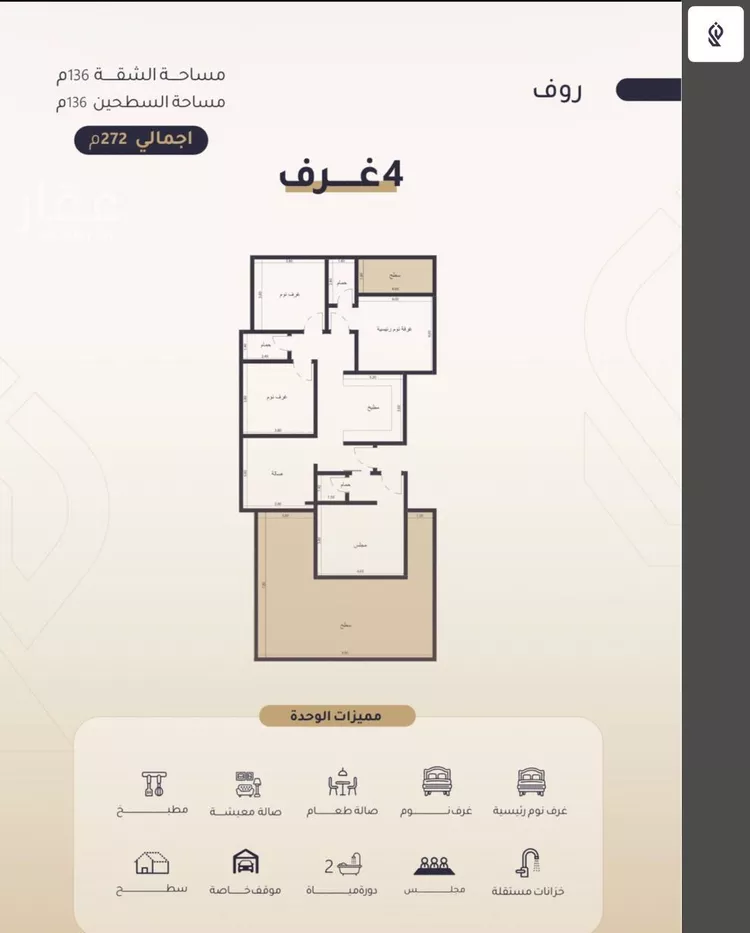 شقة للبيع في شارع أبي عمر الوراق, حي الريان, مدينة جدة, منطقة مكة المكرمة صورة 2