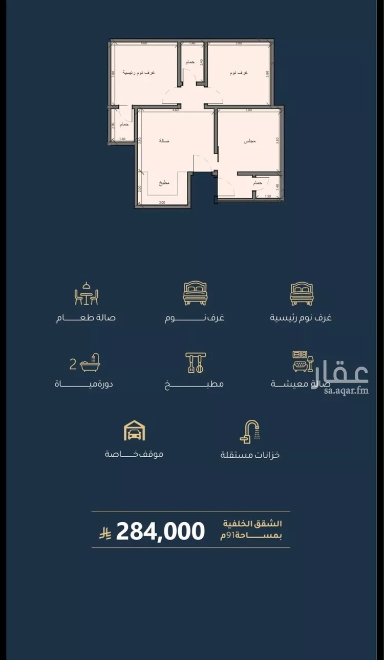 شقة للبيع في شارع أبي عمر الوراق, حي الريان, مدينة جدة, منطقة مكة المكرمة صورة 2