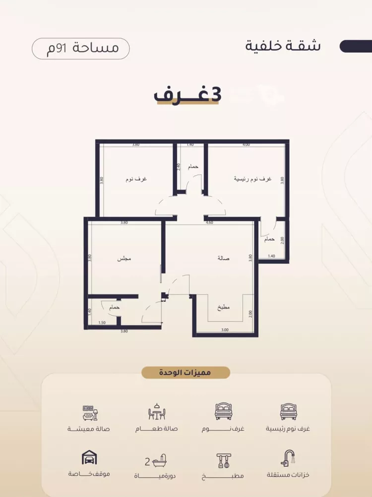 شقة للبيع في شارع أبي عمر الوراق, حي الريان, مدينة جدة, منطقة مكة المكرمة صورة 2