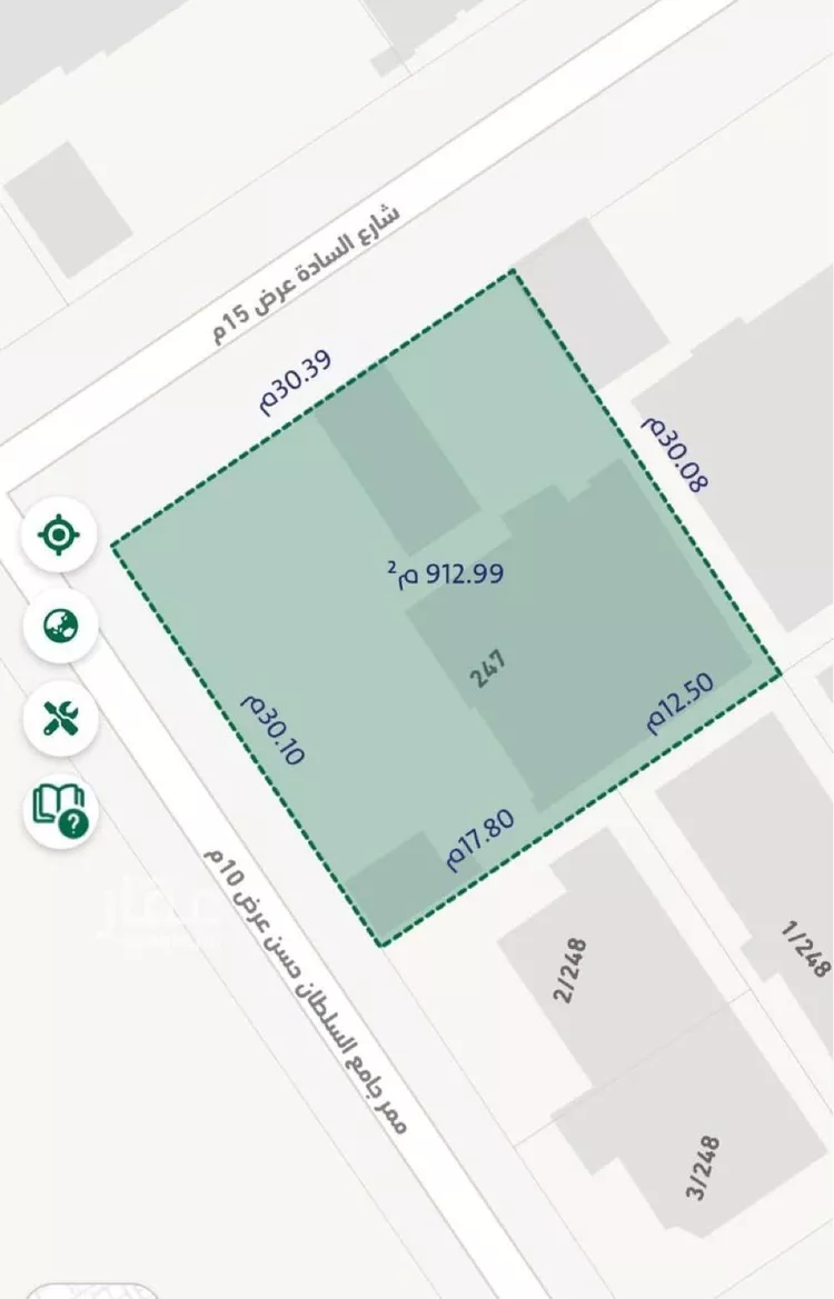 أرض للبيع في شارع السادة, حي السلام, مدينة الرياض, منطقة الرياض صورة 2