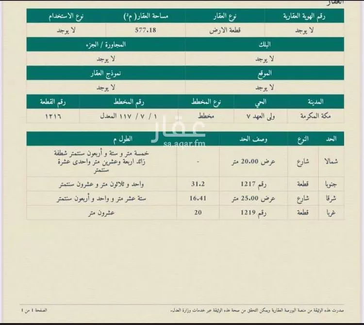 أرض للبيع في شارع عبدالرؤوف بن محمد صالح الصبان, حي القشاشية الجديد, مدينة مكة المكرمة, منطقة مكة المكرمة