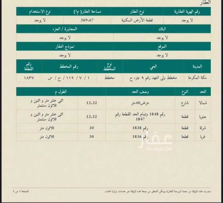 أرض للبيع في شارع أبو علي الخياط, حي الفلق الجديد, مدينة مكة المكرمة, منطقة مكة المكرمة