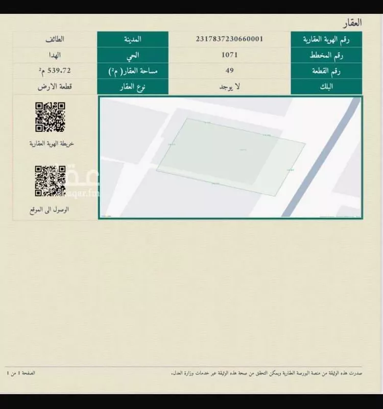 أرض للبيع في شارع الهدا 390, حي الهدا, مدينة امارة منطقة مكة المكرمة - الطائف, منطقة مكة المكرمة