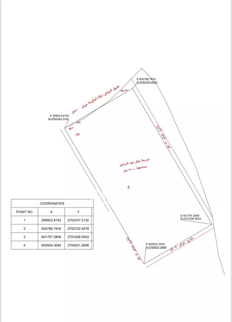 أرض للبيع في حي مزارع ذويبان, مدينة مزارع ذويبان, منطقة الرياض صورة 2