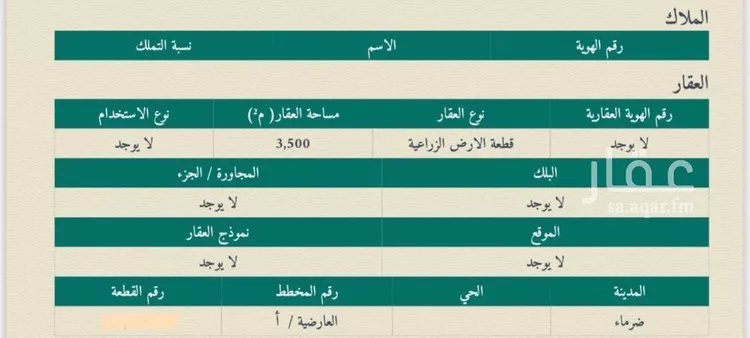 أرض للبيع في شارع طريق ضرماء, مدينة ضرما, منطقة الرياض