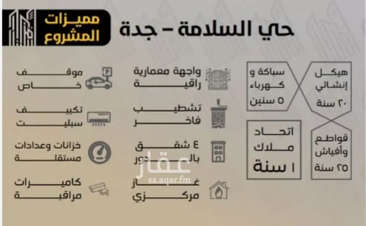 شقة للبيع في شارع مناره المروه, حي السلامة, مدينة جدة, منطقة مكة المكرمة صورة 2