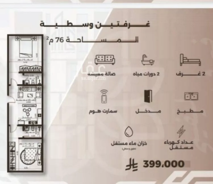 شقة للبيع في شارع غزوه بدر, حي النهضة, مدينة جدة, منطقة مكة المكرمة صورة 2